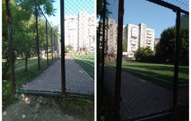 Вкрали двері зі спортмайданчика на Купчинського