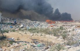 У Малашівцях триває ліквідація пожежі на сміттєзвалищі