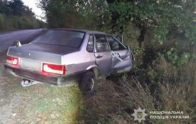 Уночі на Чортківщині нетверезий водій з'їхав з дороги та врізався в дерево: є постраждалі