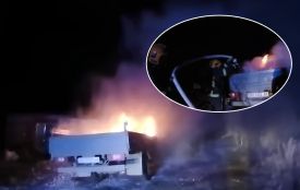 У Великих Бірках вночі згоріла вантажівка