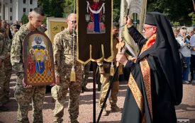 Ікону 105-ї окремої бригади тероборони освятили в Зарваниці