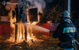 У селі Гаї Шевченківські горіла трансформаторна підстанція