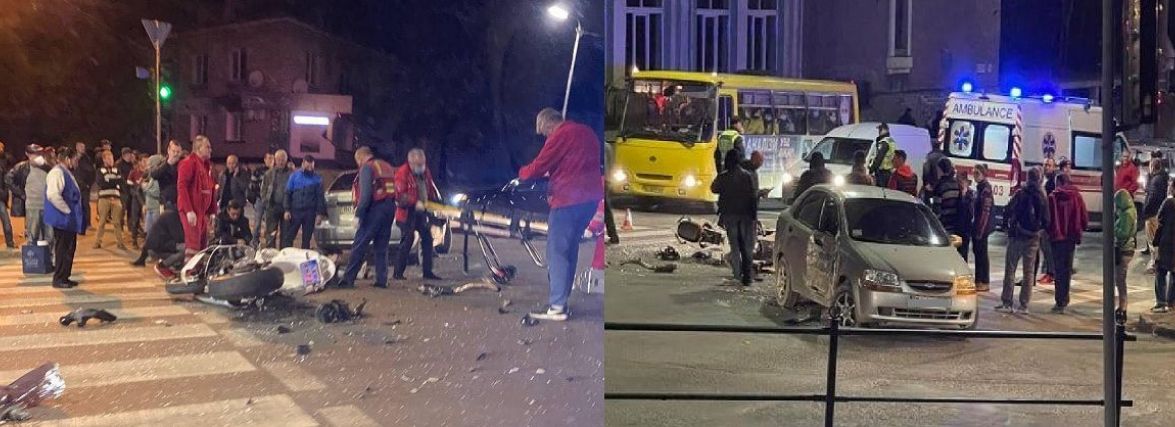 Аварія біля 18 школи: від мотоцикла уламки розлетілись по всій дорозі (ОНОВЛЕНО)