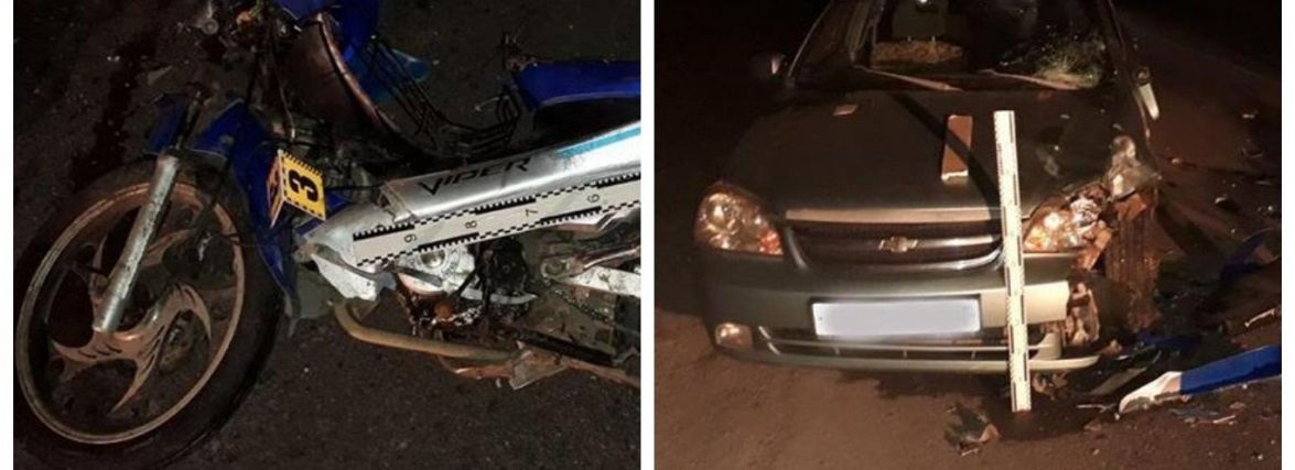 У Гусятинському районі мотоцикліст врізався в автомобіль