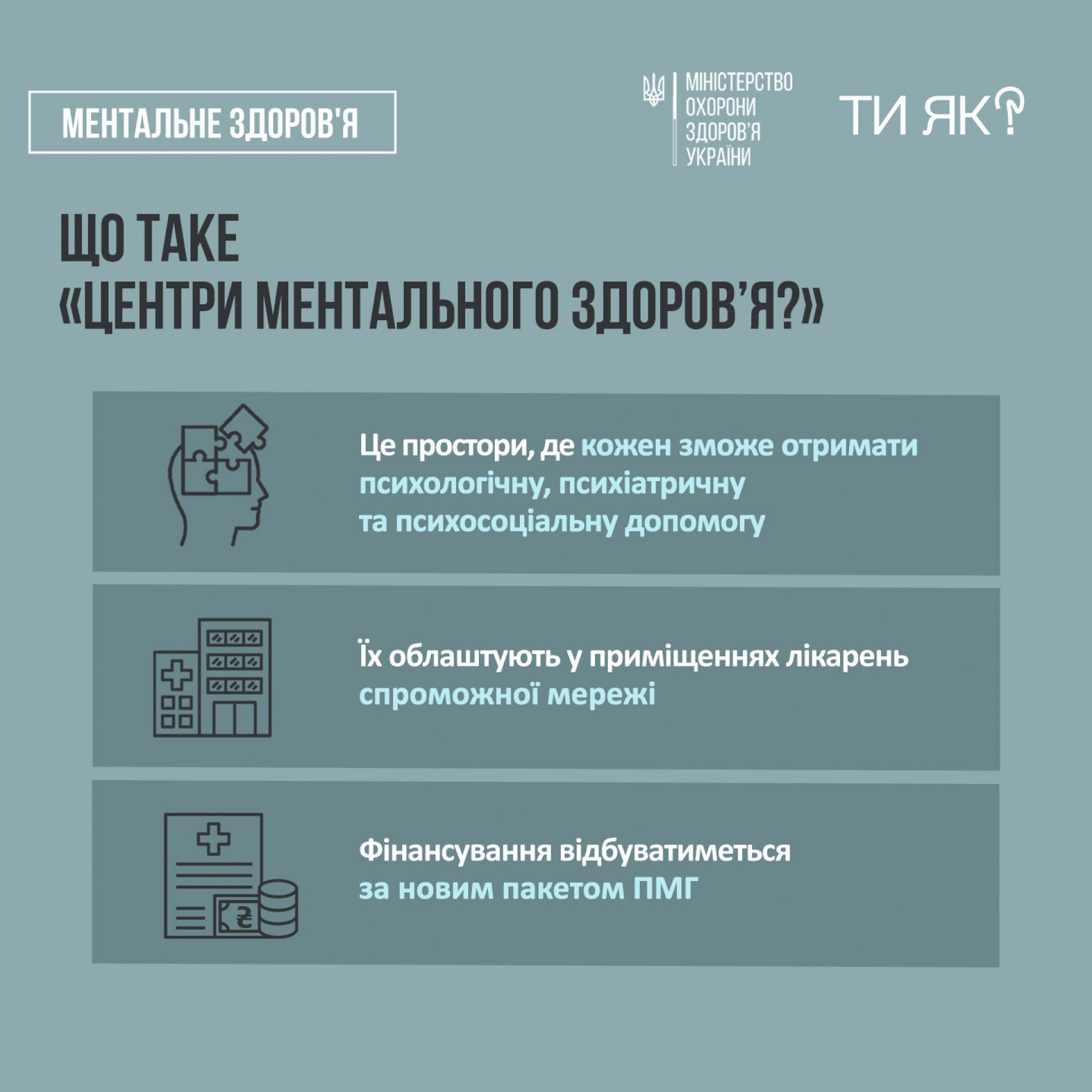 В Україні розширюють мережу центрів ментального здоров'я