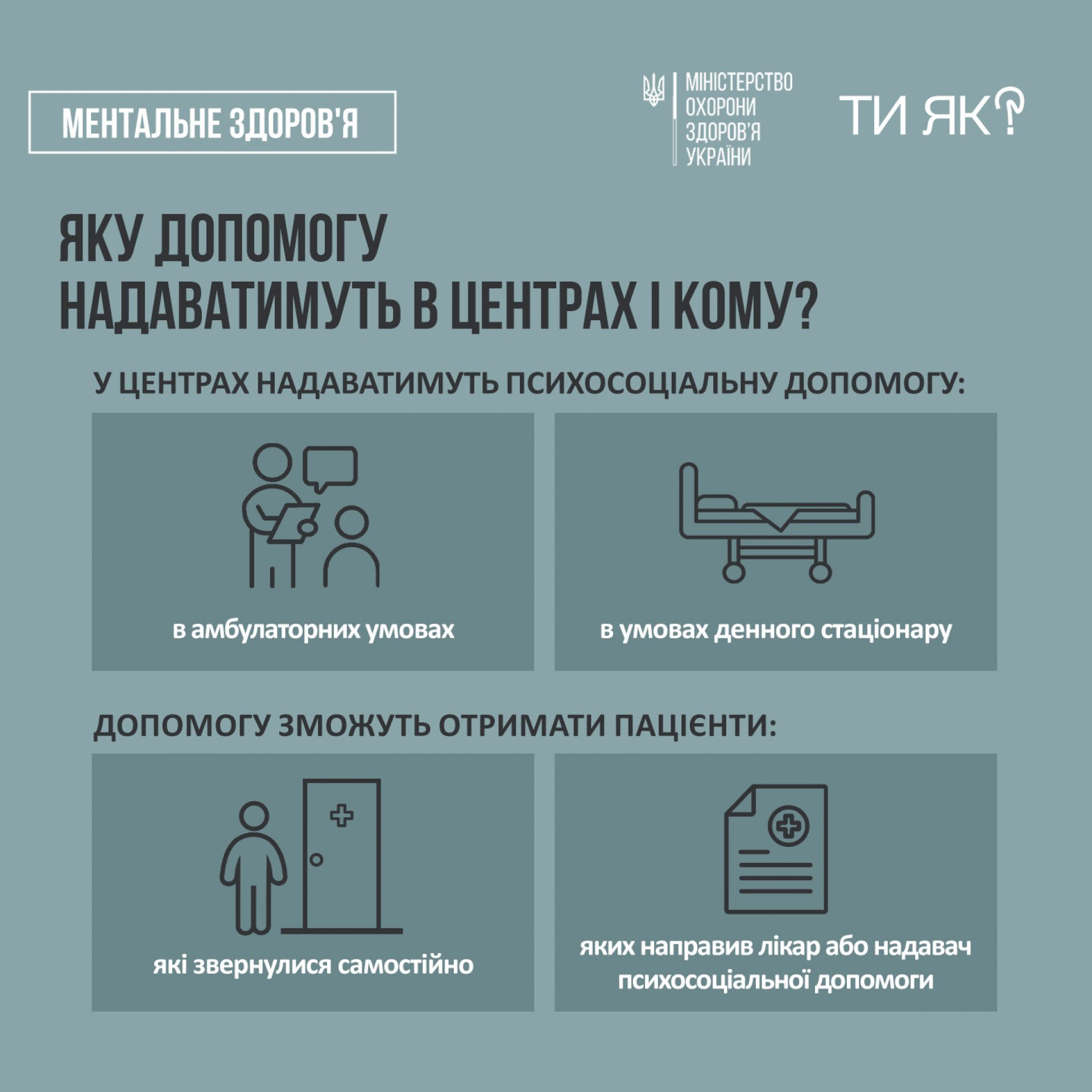 В Україні розширюють мережу центрів ментального здоров'я
