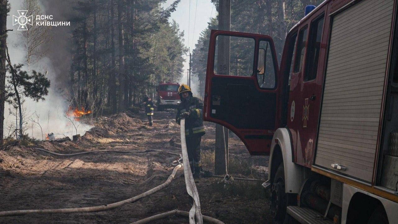 У Чорнобильській зоні відчуження після падіння безпілотника — масштабна пожежа