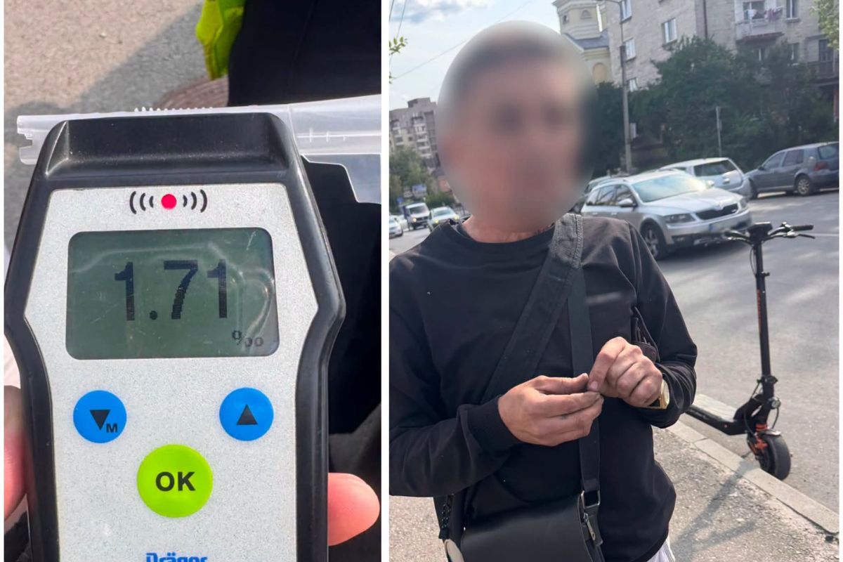 На Замотастирській зупинили нетверезого водія електросамоката