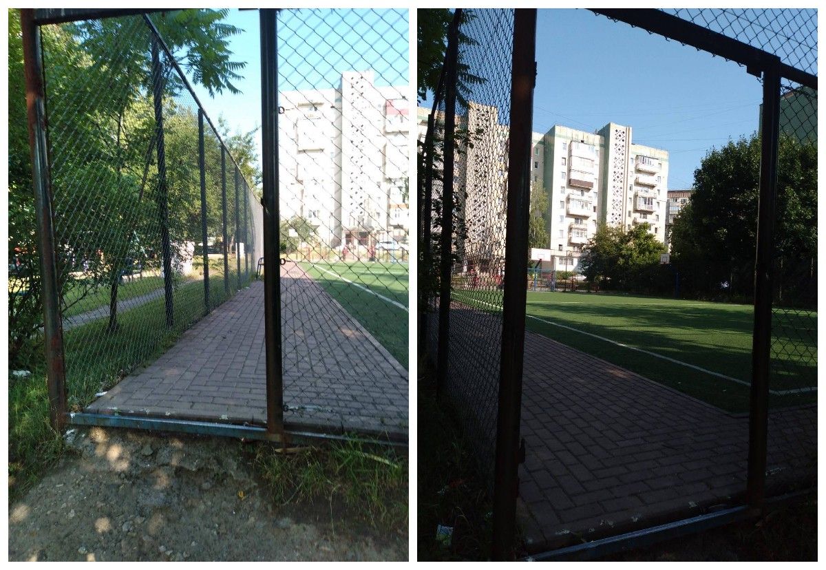 Вкрали двері зі спортмайданчика на Купчинського